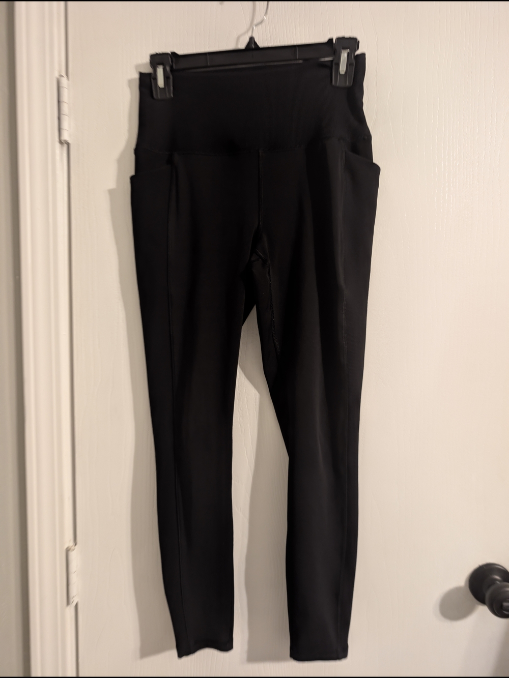 Spyder Black Active Leggings with Red Accent